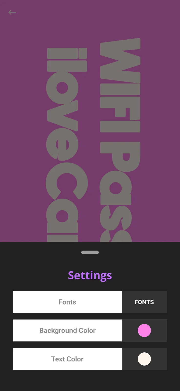 Big Text / Big Banner app preview