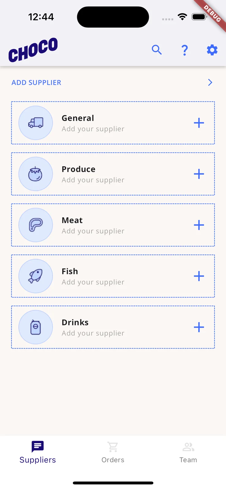 Choco project interface