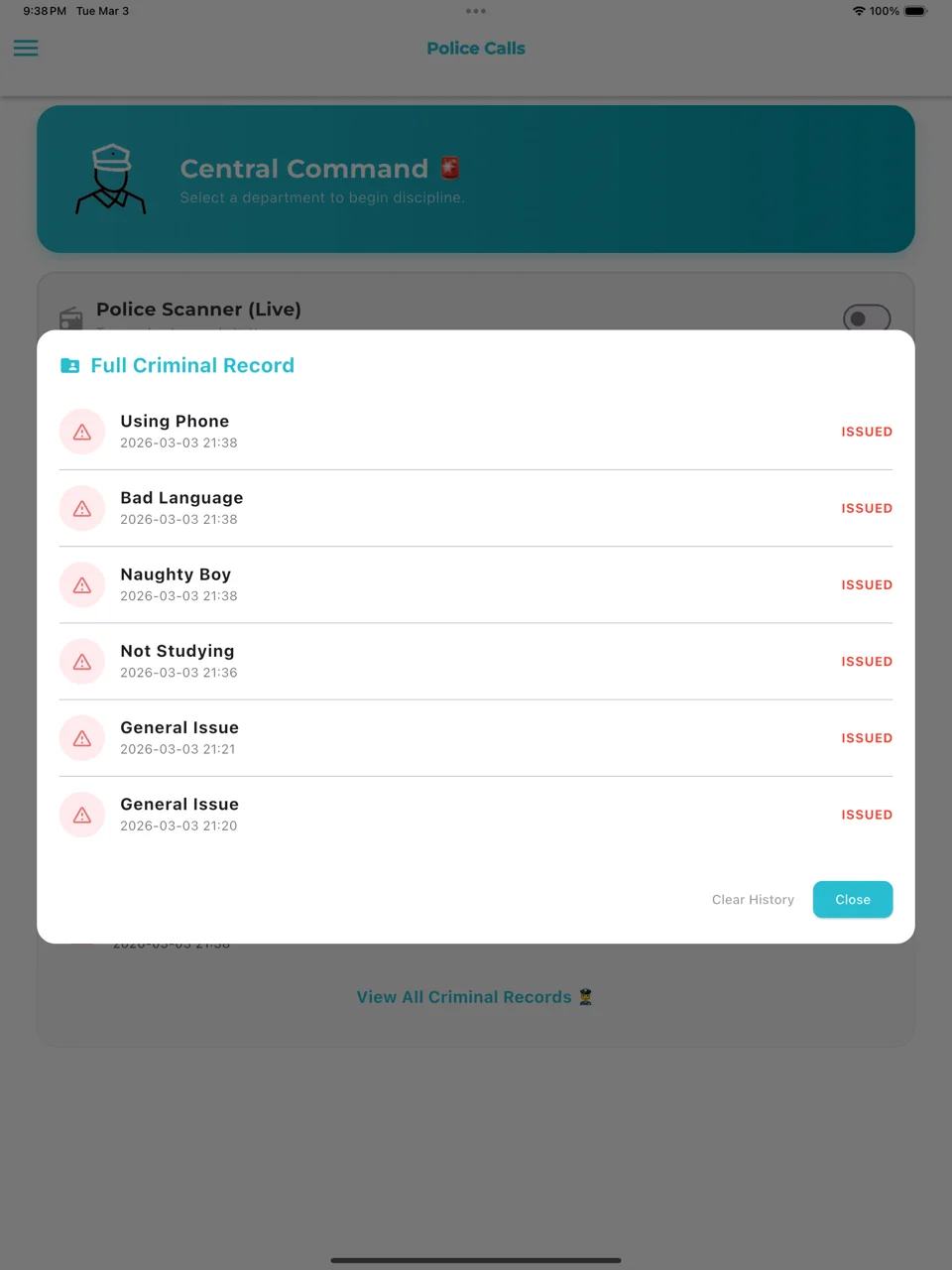 Fake Police Calls original app screen 6