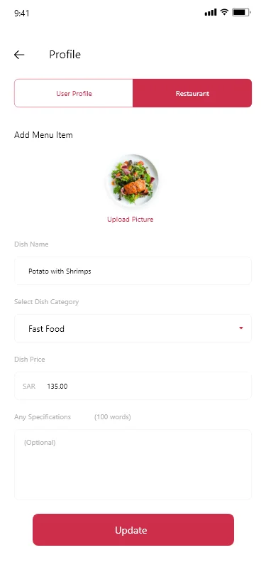 Server — Restaurant platform original app screen 5